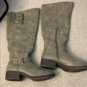 Madden Girl grey knee high boots